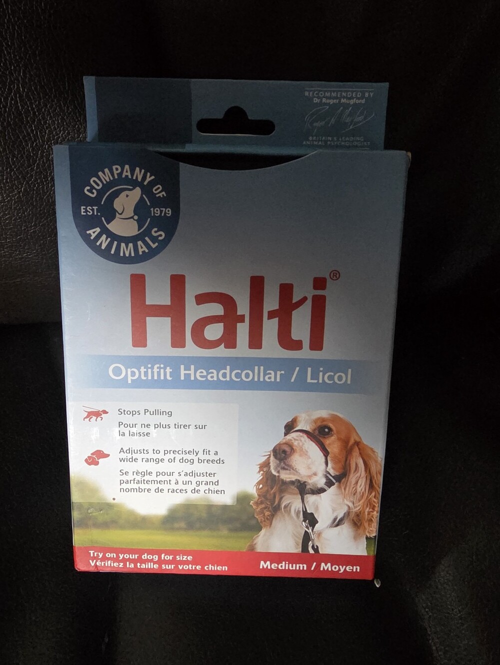HALTI Optifit Headcollar / Dog Head Harness to Stop Pulling Size Medium, New